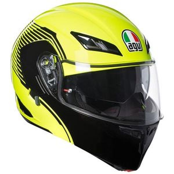 Casque AGV COMPACT-ST MULTI VERMONT - Jaune Fluo / Noir