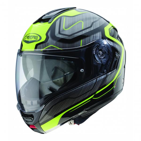 Casque Caberg LEVO FLOW - Noir / Anthracite / Jaune Fluo
