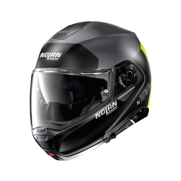 Casque Nolan N100-5 PLUS DISTINCTIVE N-COM FLAT LAVA - Jaune