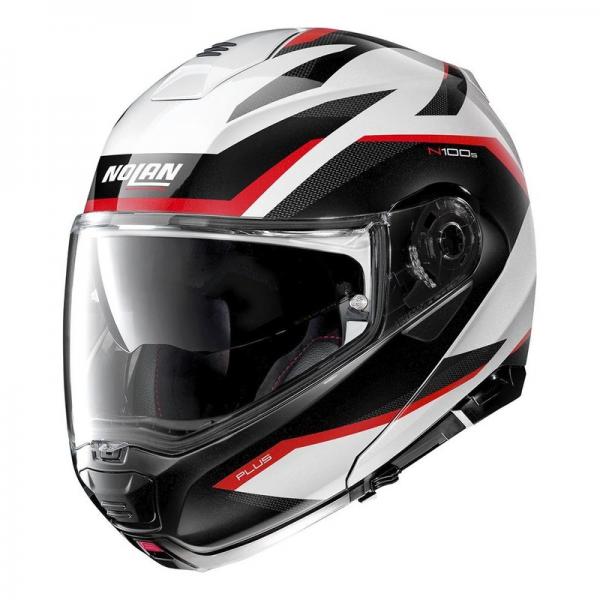 Casque Nolan N100-5 PLUS OVERLAND N-COM - Blanc / Noir