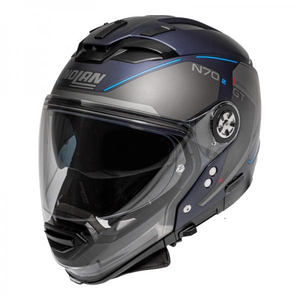 Casque Nolan N70-2 GT LAKOTA N-COM MAT - Bleu Imperator
