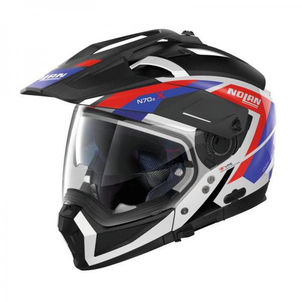 Casque Nolan N70-2 X GRANDES ALPES N-COM - Bleu / Blanc / Rouge