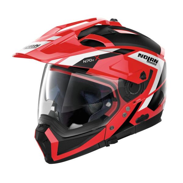 Casque Nolan N70-2 X GRANDES ALPES N-COM - Rouge