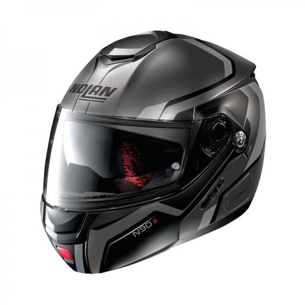 Casque Nolan N90-2 MERIDIANUS N-COM FLAT - Gris / Noir