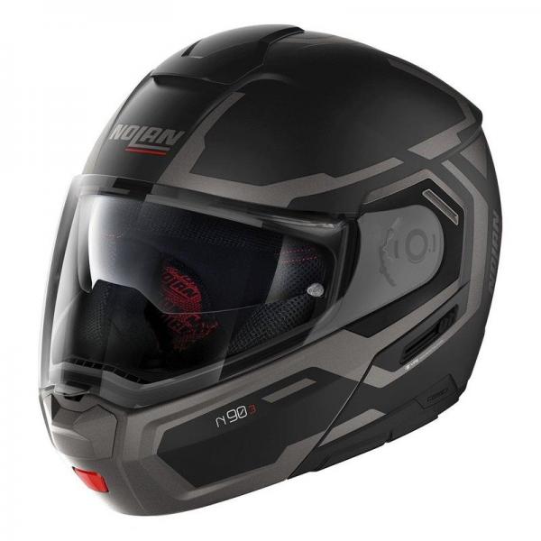 Casque Nolan N90-3 DRILLER N-COM MAT - Noir / Gris