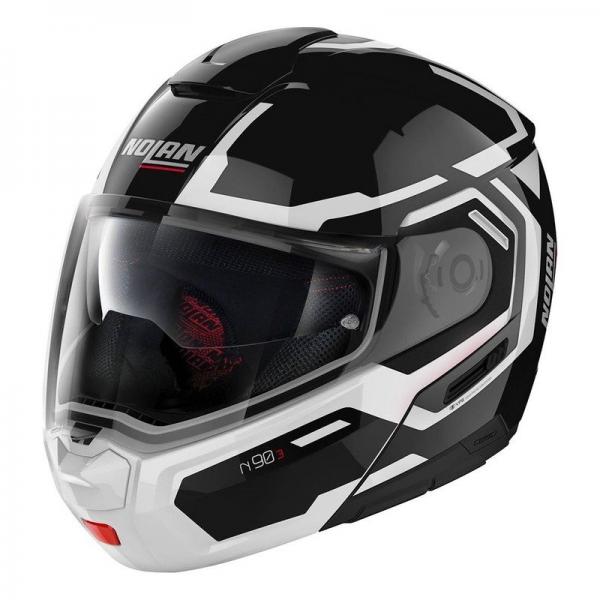 Casque Nolan N90-3 DRILLER N-COM - Noir / Blanc