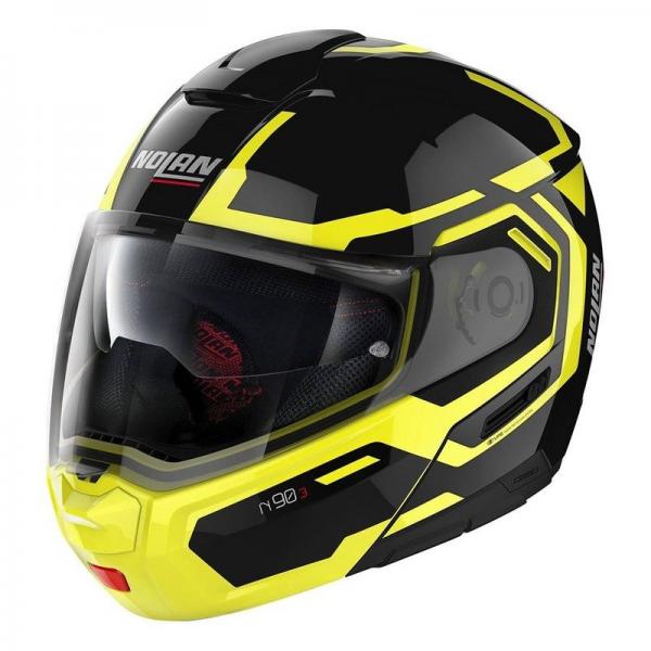 Casque Nolan N90-3 DRILLER N-COM - Noir / Jaune