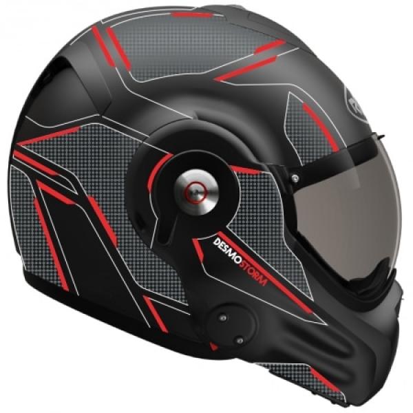 Casque Roof RO32 DESMO STORM MAT - Noir / Gris / Rouge