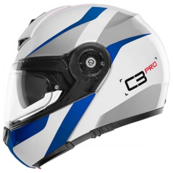 Casque Schuberth C3 PRO SESTANTE - Bleu / Blanc / Gris