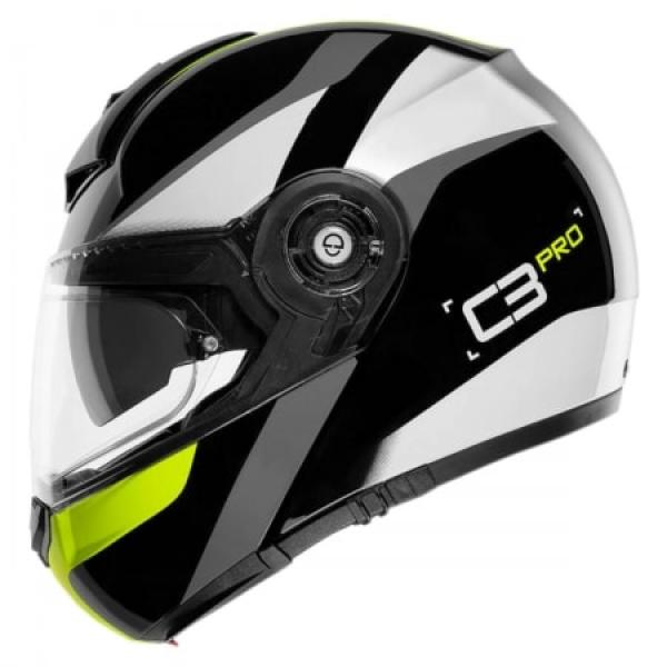 Casque Schuberth C3 PRO SESTANTE - Noir / Blanc / Jaune