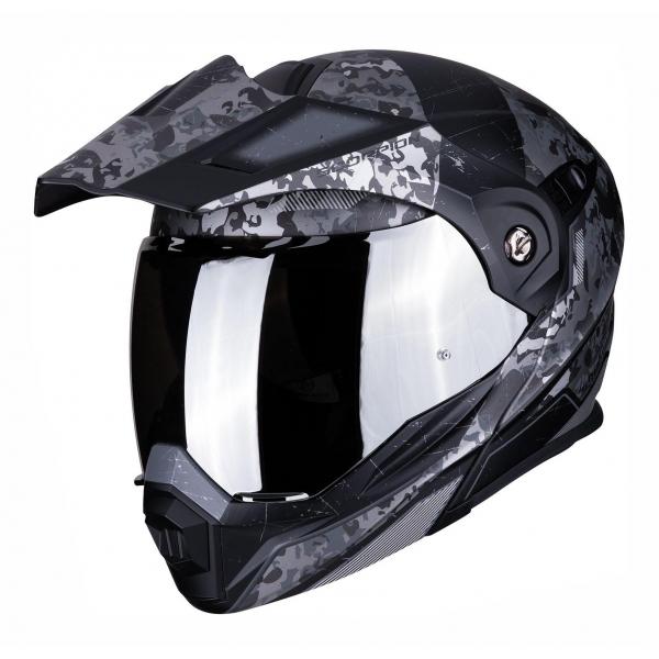Casque Scorpion ADX-1 BATTLEFLAGE MAT - Noir / Argent