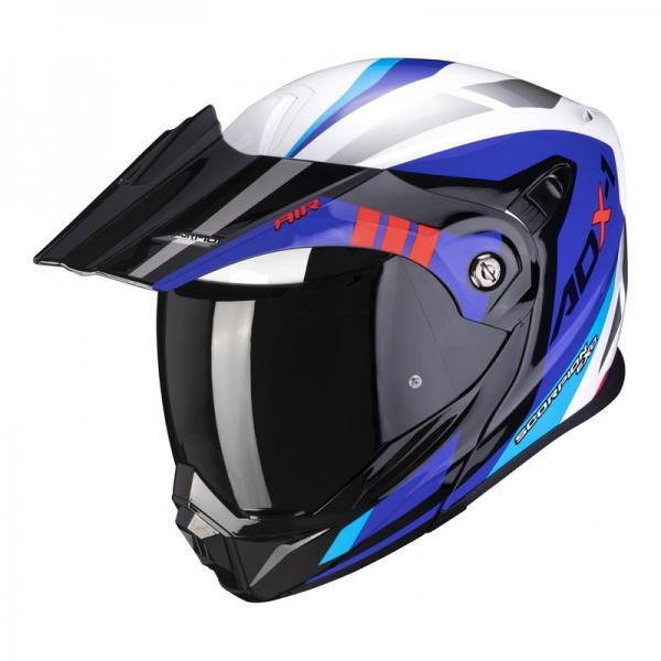 Casque Scorpion ADX-1 LONTANO - Blanc / Bleu / Rouge