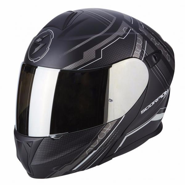 Casque Scorpion EXO-920 SATELLITE MAT - Noir / Silver