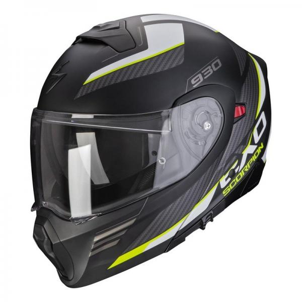 Casque Scorpion EXO 930 NAVIG MAT - Noir / Jaune Fluo