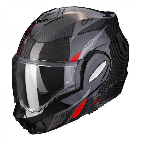 Casque Scorpion EXO TECH CARBON TOP - Noir / Rouge