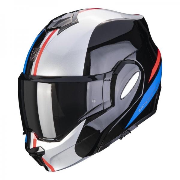Casque Scorpion EXO TECH FORZA - Noir / Argent / Rouge