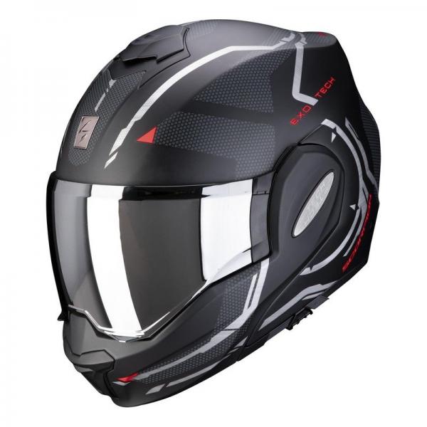 Casque Scorpion EXO TECH SQUARE MAT - Noir / Rouge