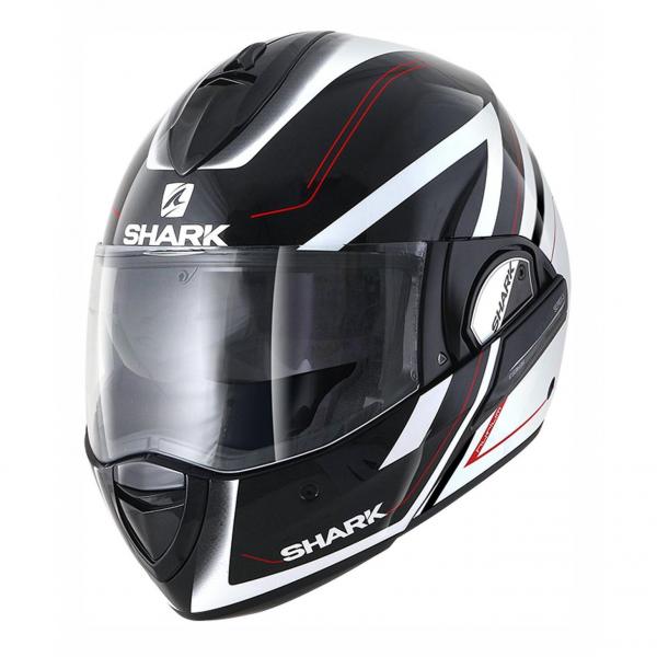 Casque Shark EVOLINE SERIES 3 HYRIUM - Noir / Blanc / Rouge