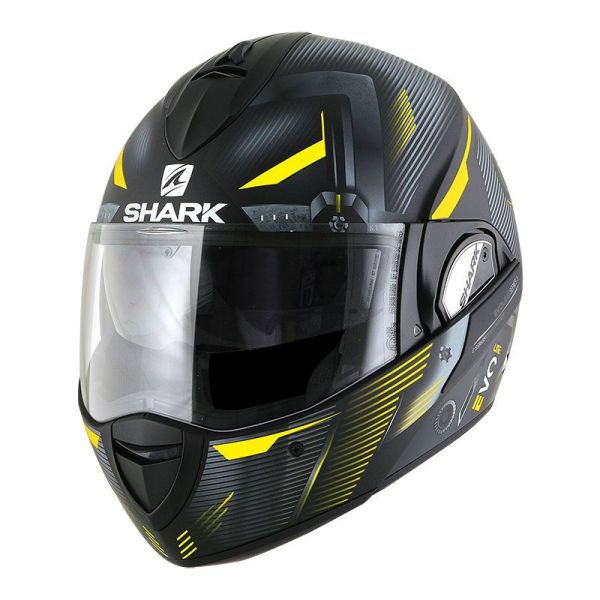 Casque Shark EVOLINE SERIES 3 SHAZER MAT - Noir / Jaune / Gris