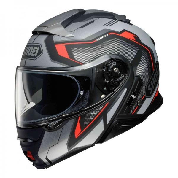 Casque Shoei NEOTEC II RESPECT TC-5 MAT - Gris / Noir / Rouge
