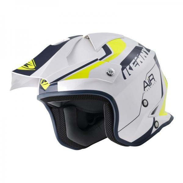Casque Kenny TRIAL AIR GRAPHIC - Navy / Blanc / Jaune Fluo