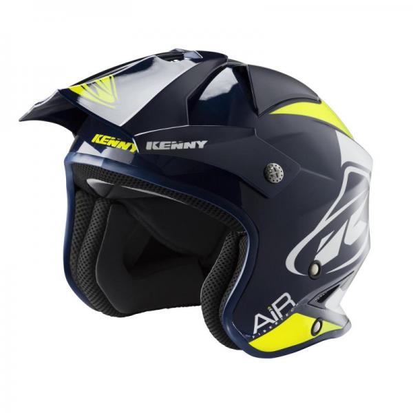Casque Kenny TRIAL AIR GRAPHIC - Navy / Jaune Fluo