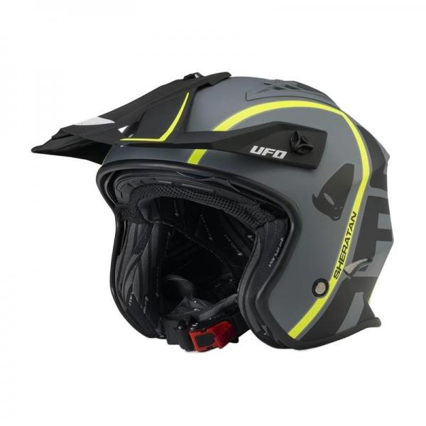 Casque Ufo SHERATAN MAT - Noir / Jaune Fluo