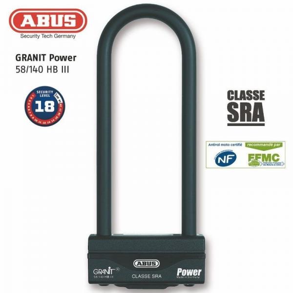 Antivol U ABUS GRANIT POWER 58/140HB3 260 SRA
