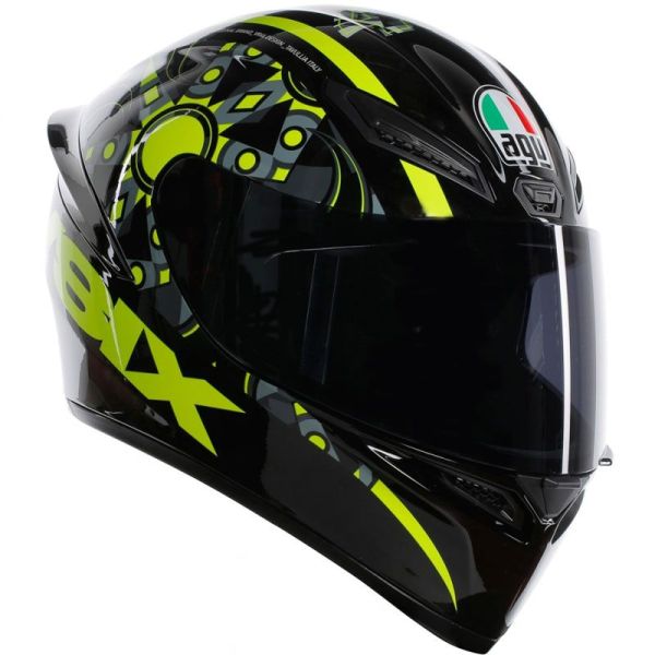Casque AGV K-1 TOP FLAVUM 46 - Noir / Jaune