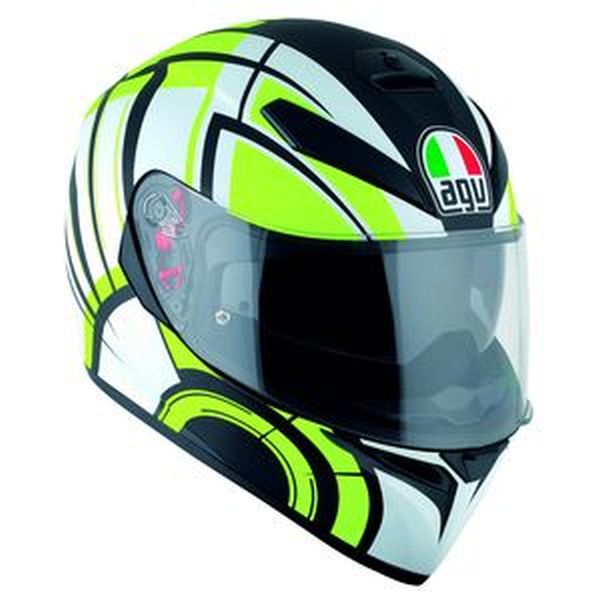 Casque AGV K-3 SV MULTI PLK AVIOR MAT - Blanc / Citron Vert
