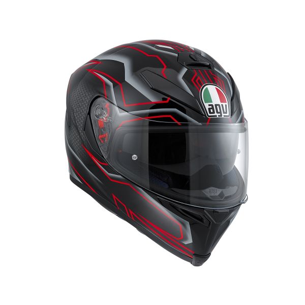 Casque AGV K-5 S MULTI PLK DEEP - Noir / Blanc / Rouge