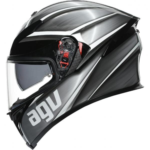 Casque AGV K-5 S MULTI TEMPEST MAXVISION - Argent / Noir