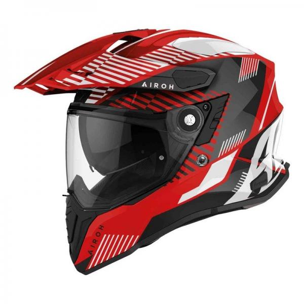 Casque Airoh COMMANDER BOOST - Rouge / Blanc