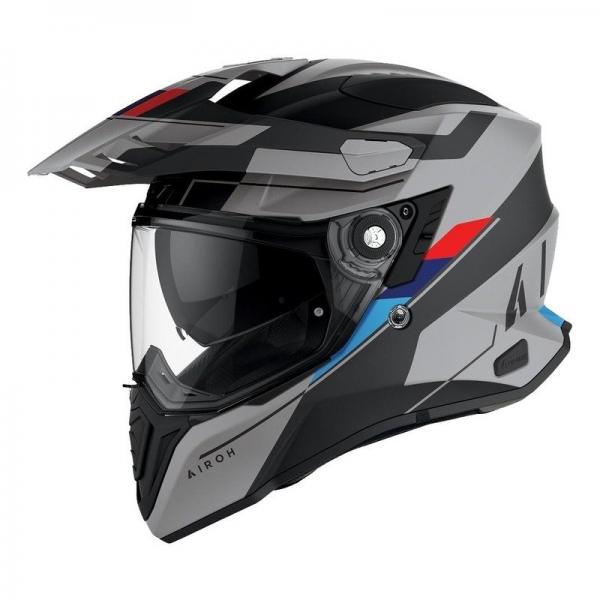 Casque Airoh COMMANDER SKILL MAT - Gris / Noir