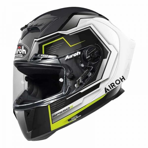 Casque Airoh GP550 S RUSH - Blanc / Jaune / Noir