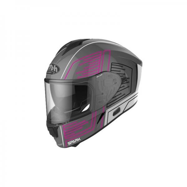 Casque Airoh SPARK CYRCUIT - Rose / Gris