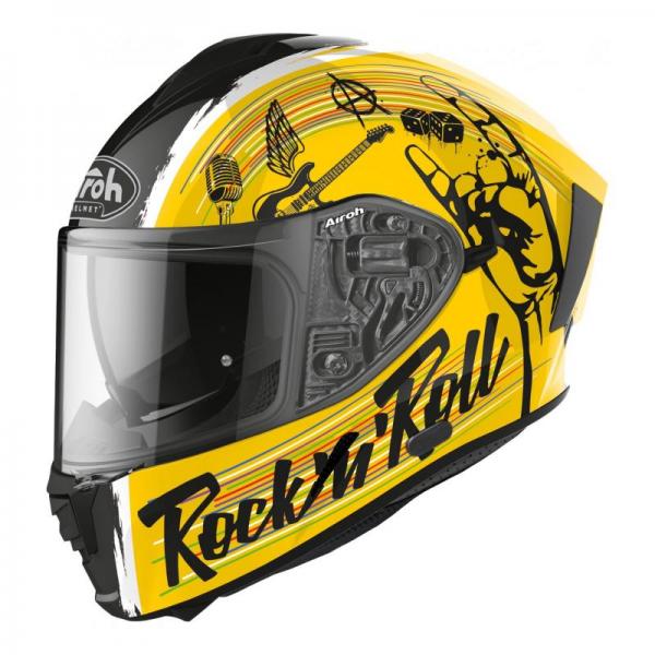 Casque Airoh SPARK ROCK N ROLL - Jaune / Noir