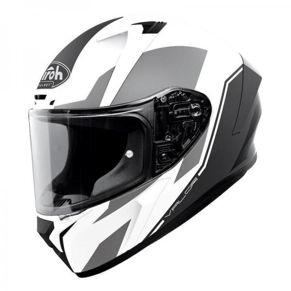Casque Airoh VALOR WINGS MAT - Gris / Blanc