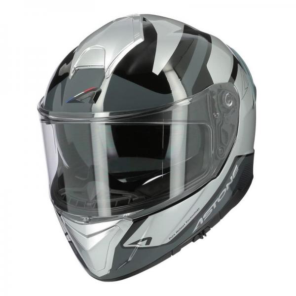Casque Astone GT1200F ADN - Gris Foncé / Argent