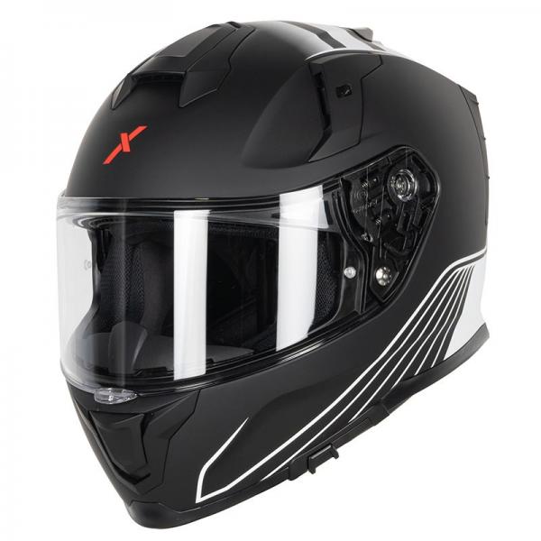 Casque Dexter MIRAGE MAT - Noir / Blanc