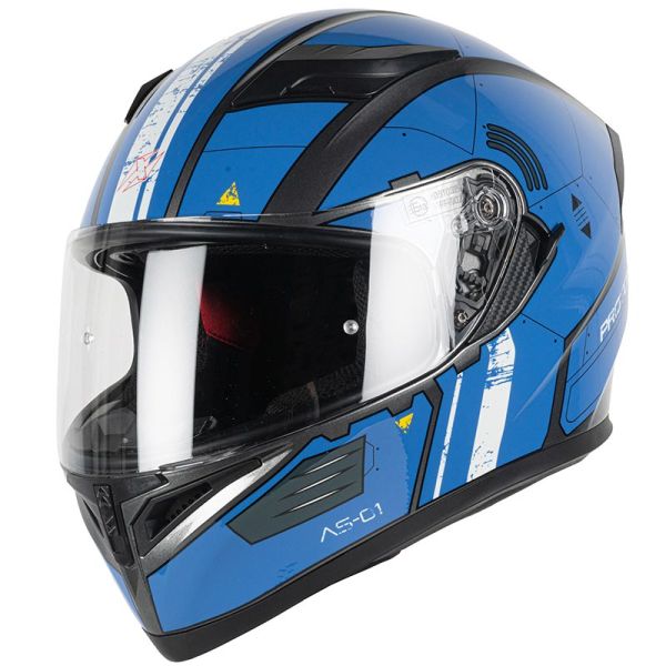 Casque Dexter PROTON AS-01 - Bleu / Blanc