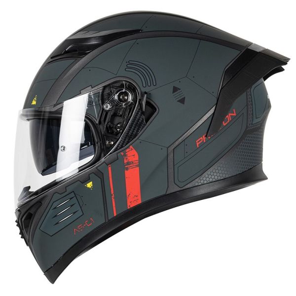 Casque Dexter PROTON R PRO AS-01 MAT - Noir / Rouge