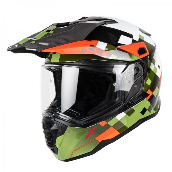 Casque Dexter RAID - Noir / Vert / Rouge