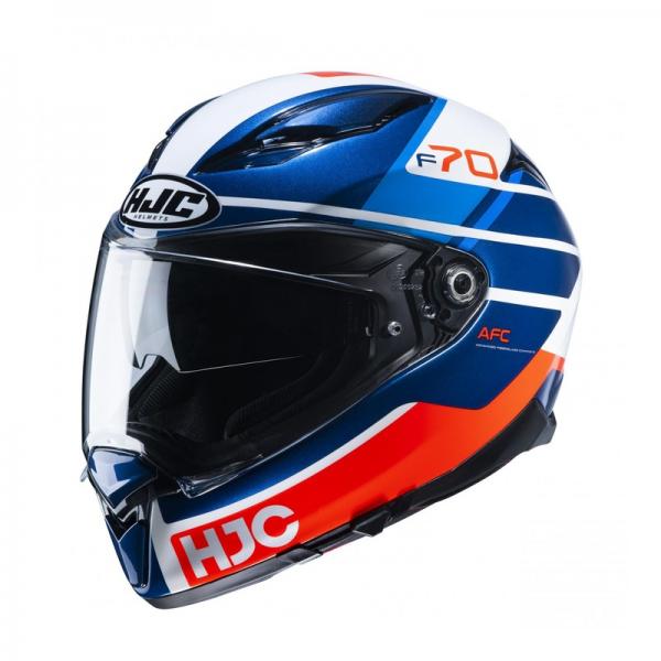Casque HJC F70 TINO MC21 - Bleu / Blanc / Orange / Rouge