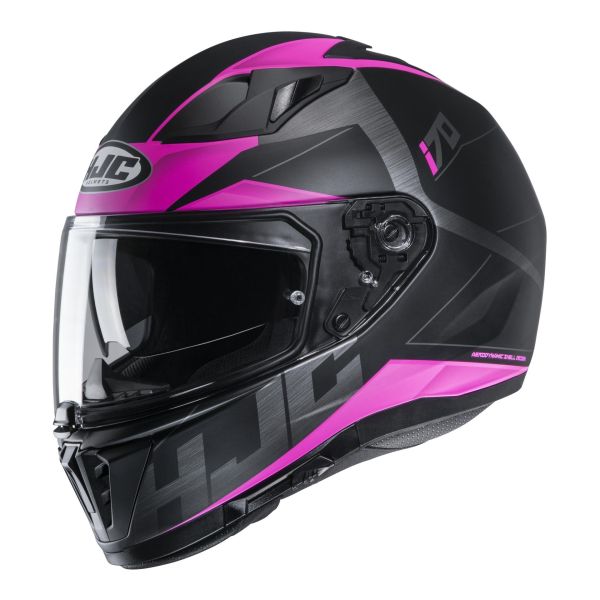 Casque HJC I70 ELUMA MC8SF MAT - Noir / Rose / Gris