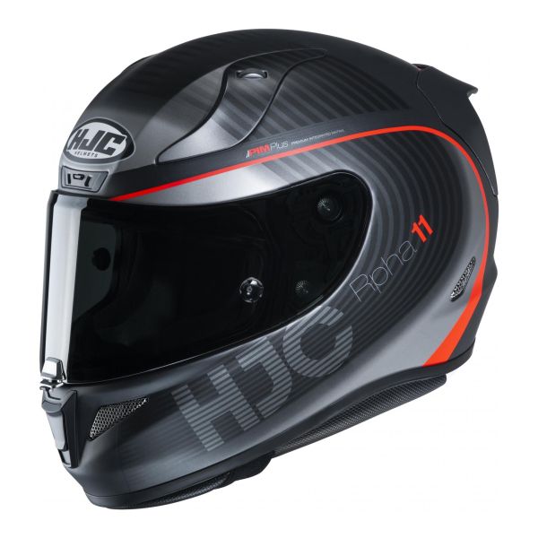 Casque HJC RPHA-11 BINE MC1SF MAT - Noir / Gris / Rouge Fluo