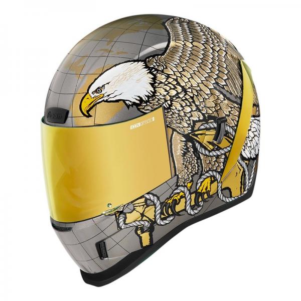 Casque Icon AIRFORM SEMPER FI - Or / Blanc / Noir