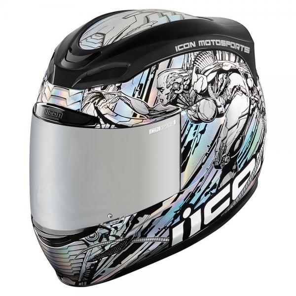 Casque Icon AIRMADA MECHANICA - Argent