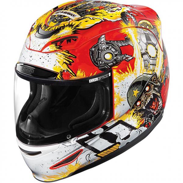 Casque Icon AIRMADA MONKEY BUSINESS - Rouge