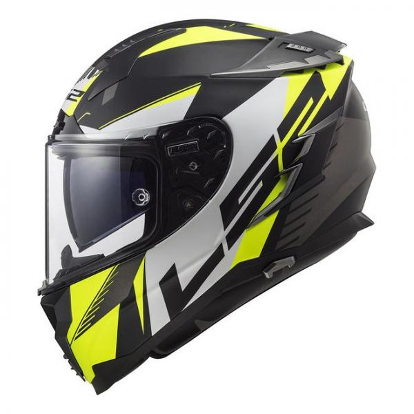 Casque LS2 FF327 SQUADRON MAT - Jaune Fluo